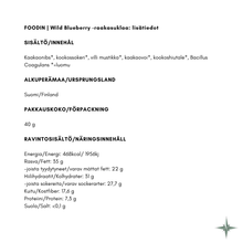 Lataa kuva Galleria-katseluun, FOODIN |  Mustikkaraakasuklaa Wild Blueberry 54 % (luomu, VE)
