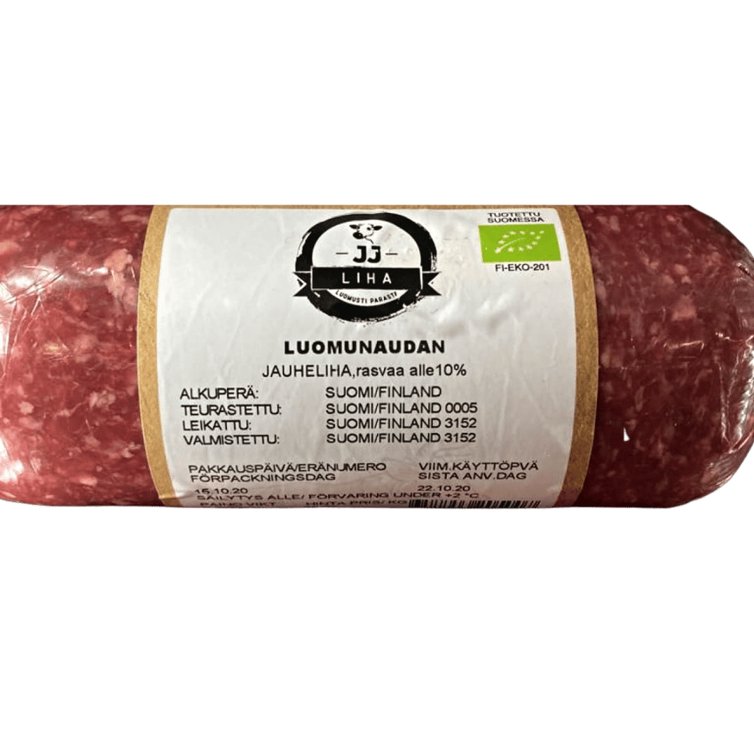 JJ liha | Naudanjauheliha 500 g, pakaste (luomu)
