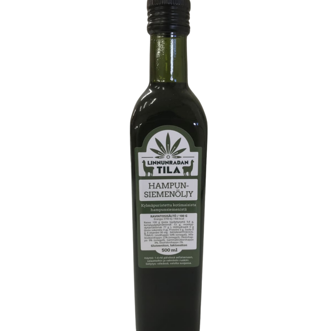 Hampunsiemenöljy 500 ml