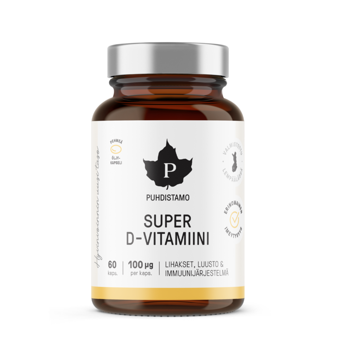 Puhdistamo | Super D-vitamiini, 60 kaps.