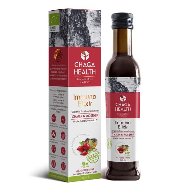 Chaga Health | Luomu Immuno Elixir Pakuri & Ruusunmarja 250 ml