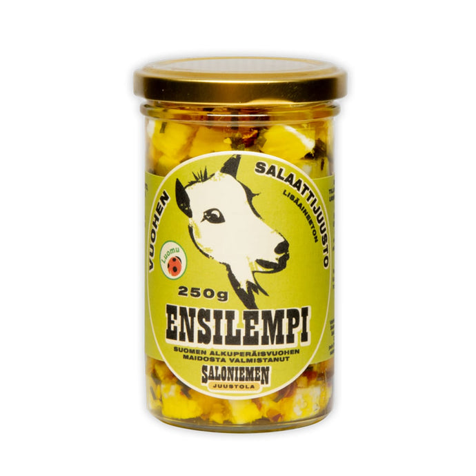 Ensilempi vuohen salaattijuusto chili/ruohosipuli 250g - Maitotuotteet ja munat
